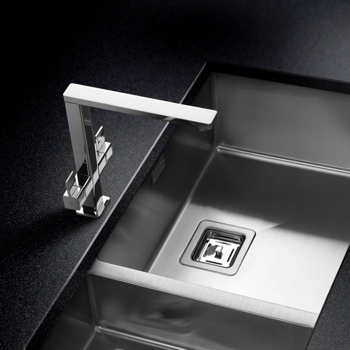 Rangemaster Sink & Taps Doppel-Spülbecken Kube mit Armatur | Wayfair.de